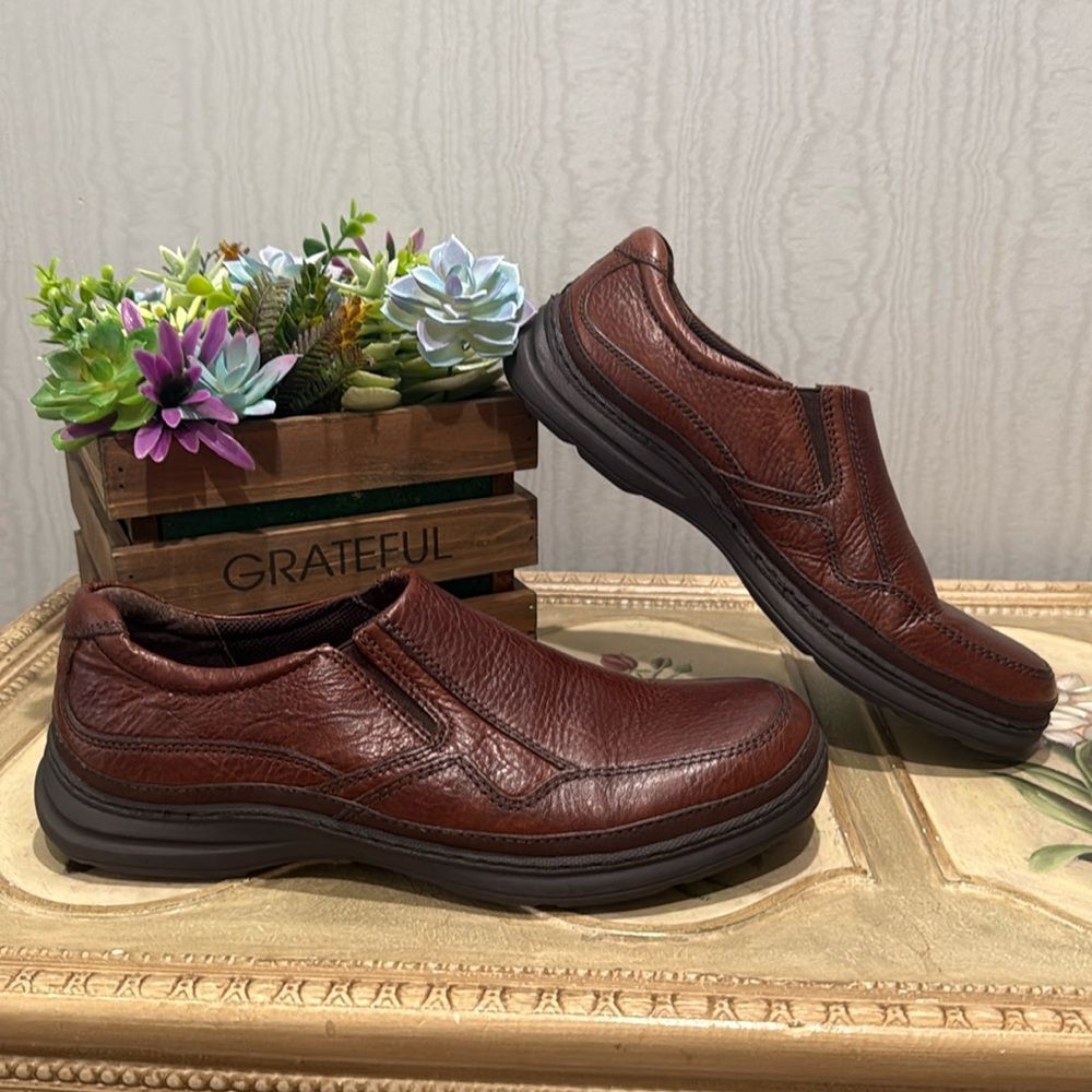 Nunn Bush Leather Slip On Loafers Brown Sz 10